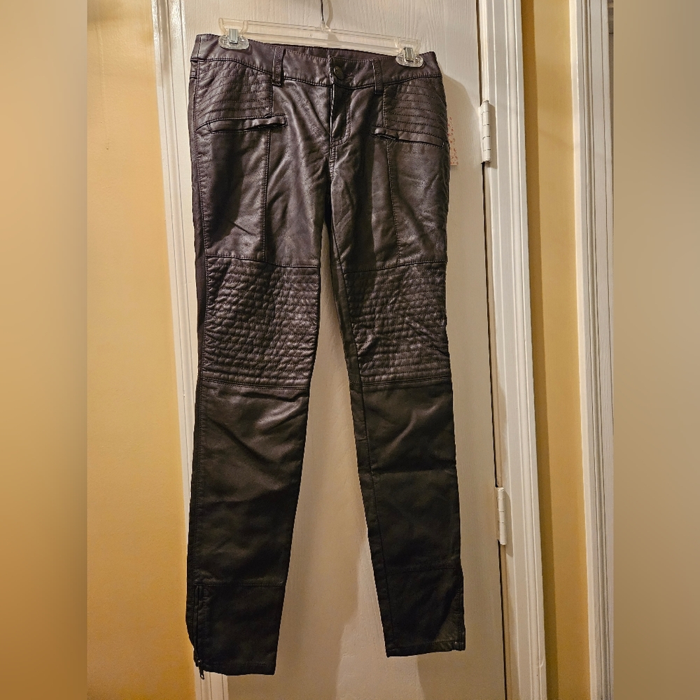 Free people faux leather moto pants